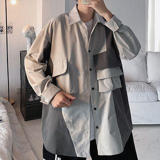 Two-tone Panel Cargo Shirt