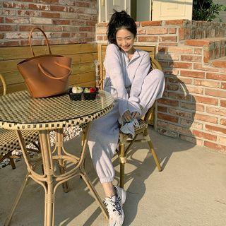 Button-up Jogger Jumpsuit
