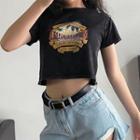 Loose-fit Washed Crop T-shirt