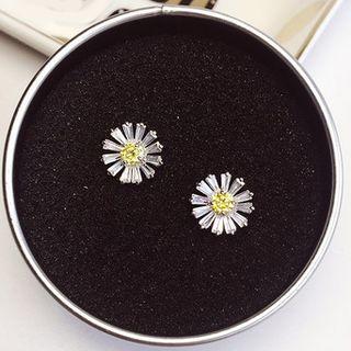 Sterling Silver Floral Earring