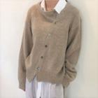 Inclined Button Cardigan