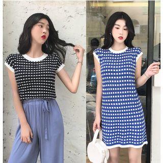 Short-sleeve Knit Top / A-line Dress / Crop Wide Leg Pants