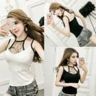 Mesh-panel Camisole Top