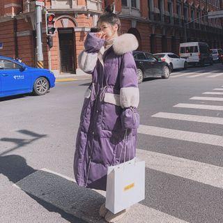 Padded Corduroy Zip-up Long Parka