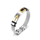 Fashion Classic Golden Cross Geometric 316l Stainless Steel Bracelet Silver - One Size