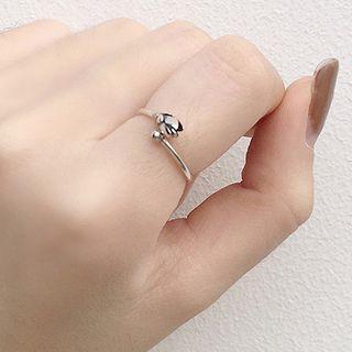 Lotus Flower 925 Sterling Silver Open Ring