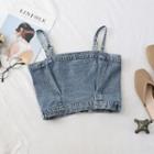 Crop Denim Camisole Top