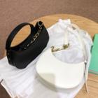 Chain Plain Zip Shoulder Bag