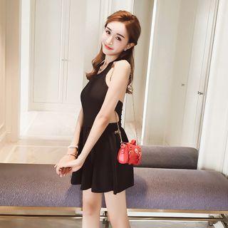 Plain Cutout Swimdress