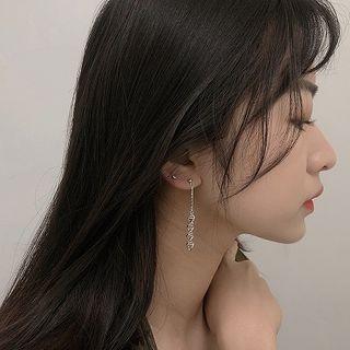 925 Sterling Silver Double Helix Dangle Earring