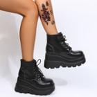 Wedge Lace Up Boots