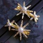 Set Of 2: Bridal Star Hair Clip Gold - One Size