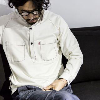Stand-collar Long-sleeved Shirt