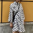 Oversized Dotted Shirt White - One Size