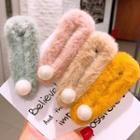 Faux Fur Bead Hair Clip