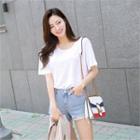 Short-sleeve M Lange Linen Blend T-shirt
