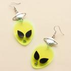Alien Acrylic Dangle Earring 1 Pair - Yellow - One Size