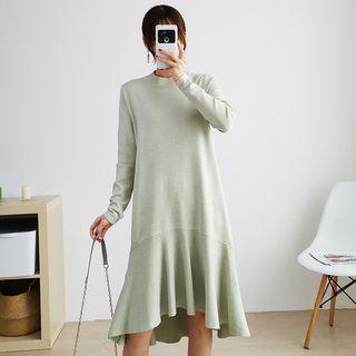 High Low Long-sleeve Knit Dress