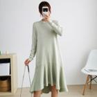 High Low Long-sleeve Knit Dress
