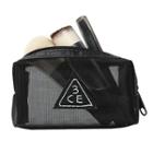 3 Concept Eyes - Mesh Brush Kit: Pouch + Angle Foundation Brush + Blush Brush + Lip & Eye Multi Brush 4pcs
