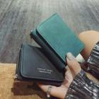 Faux Leather Three Fold Zipper Wallet