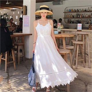Double-strap Lace Maxi Dress