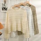 Sheer Open-knit Loose Light Top