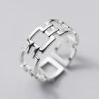 925 Sterling Silver Cut Out Ring Ring - S925 Silver - Silver - One Size