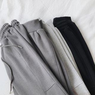 Plain Cropped Harem Sweatpants