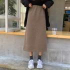 Woolen Midi H-line Skirt