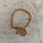Coin-charm Chain Bracelet Gold - One Size