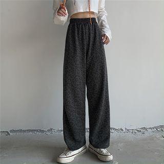 Wide-leg Leopard Print Pants