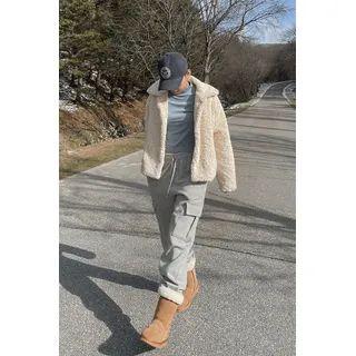 Couple Drawstring Cargo Sweatpants
