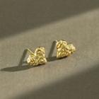 Textured Heart Stud Earring