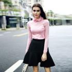 Frill Collar Long-sleeve Top
