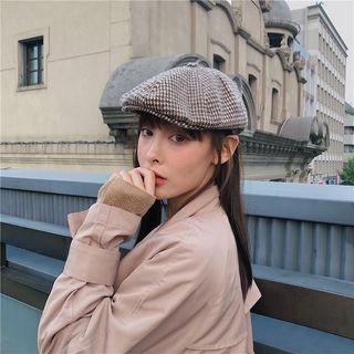 Houndstooth Flat Cap