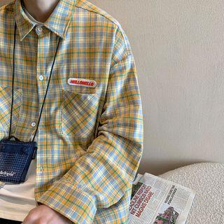 Applique Dual Pocket Gingham Shirt