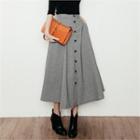 Button-detail Midi Skirt