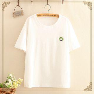 Vegetable Embroidered Short-sleeve Top