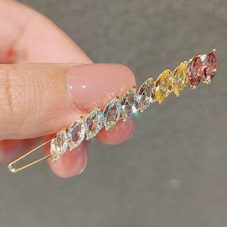 Rhinestone Hair Clip Ly731 - Red & Yellow - One Size