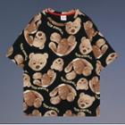 Bear Pattern Print Short-sleeve T-shirt