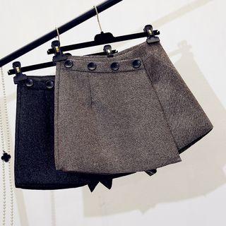 Buttoned A-line Mini Skort