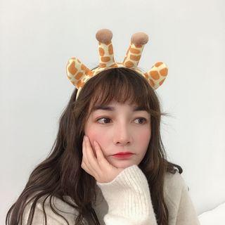 Chenille Giraffe Headband As Shown In Figure - One Size