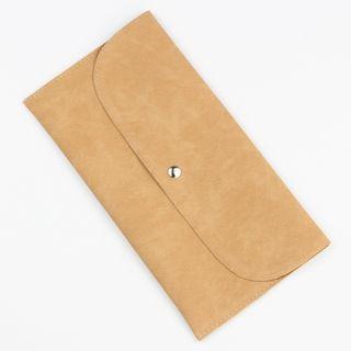 Faux Suede Makeup Brush Bag Earth Yellow - One Size