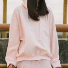 Plain Loose-fit Batwing Sweatshirt