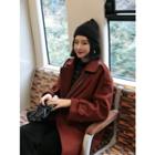 Flap Double-breasted Long Coat