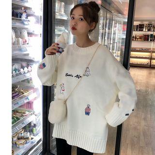Embroidered Oversize Sweater
