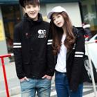 Couple Matching Lettering Hooded Jacket