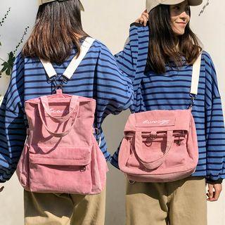Corduroy Two-way Backpack