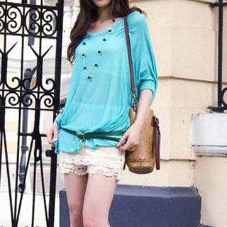 Dolman Elbow-sleeve Top